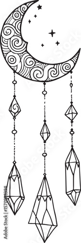 Mystic Moon & Crystal Dream vector Set