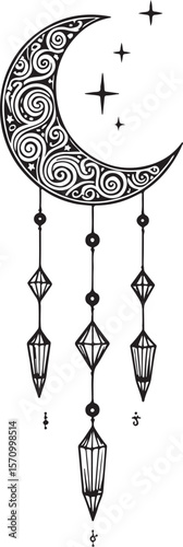 Mystic Moon & Crystal Dream vector Set