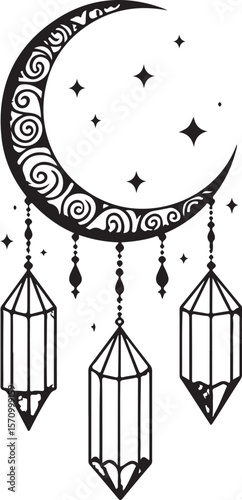 Mystic Moon & Crystal Dream vector Set