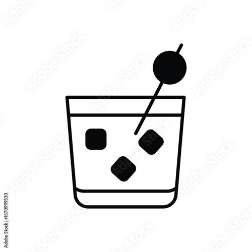 Black Russian vector icon