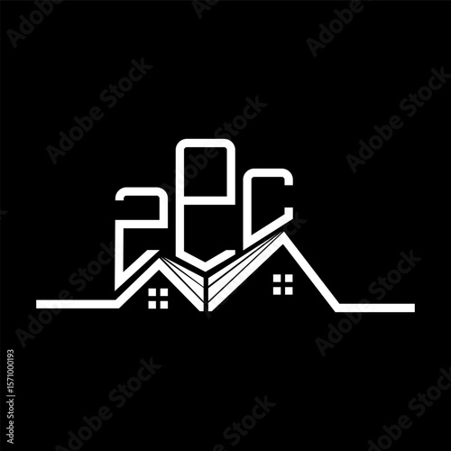ZPC Real State logo design, ZPC simple and modern logo. ZPC luxurious alphabet design