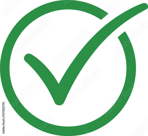 Green check mark vector icon symbol sign correct right choice approved yes verified tick agreement  percent
