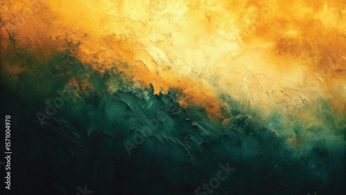 Abstract grunge background with fiery orange and yellow clouds, textured like vintage paper, for your artistic design