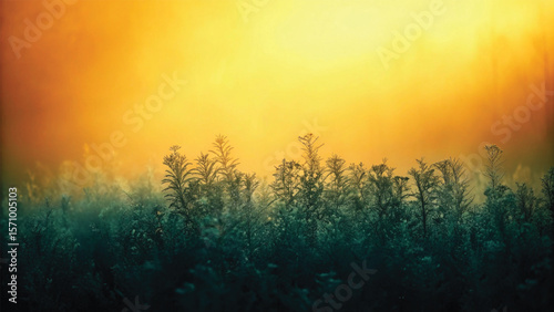 Abstract grunge background with fiery orange and yellow clouds, textured like vintage paper, for your artistic design