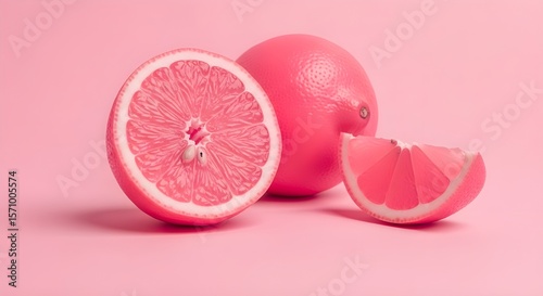 
Here are 49 keywords and a 4-5 line title for your Adobe Stock contributor upload, tailored to your specifications:

Title:

Fresh Grapefruit Slices on a Vibrant Pink Background. lemoin day
