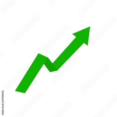 business graph with arrow