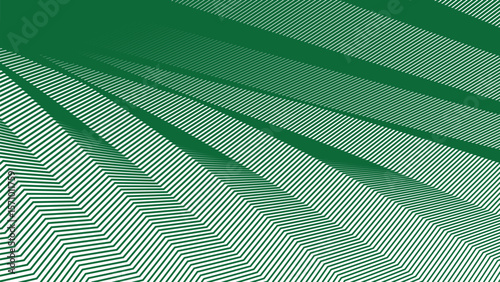 Green zig zag stripes line pattern background for modern abstract fabric wallpaper and digital design
