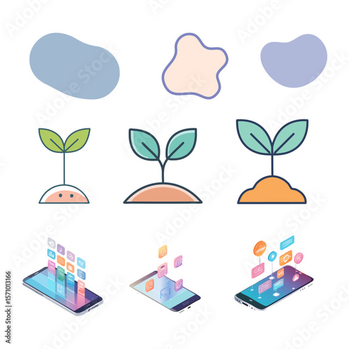 set of ecology icons