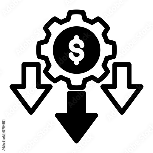 Cost Optimization Strategy from the Business Automation icon collection (Mixed Style)