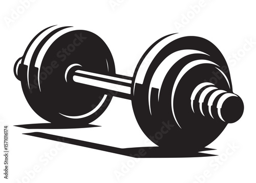 barbell logo silhouette vector, barbell logo icon vector, dumbbell black silhouette vector logo illustration, weightlifting equipment silhouette vector logo, barbell logo silhouettes vector