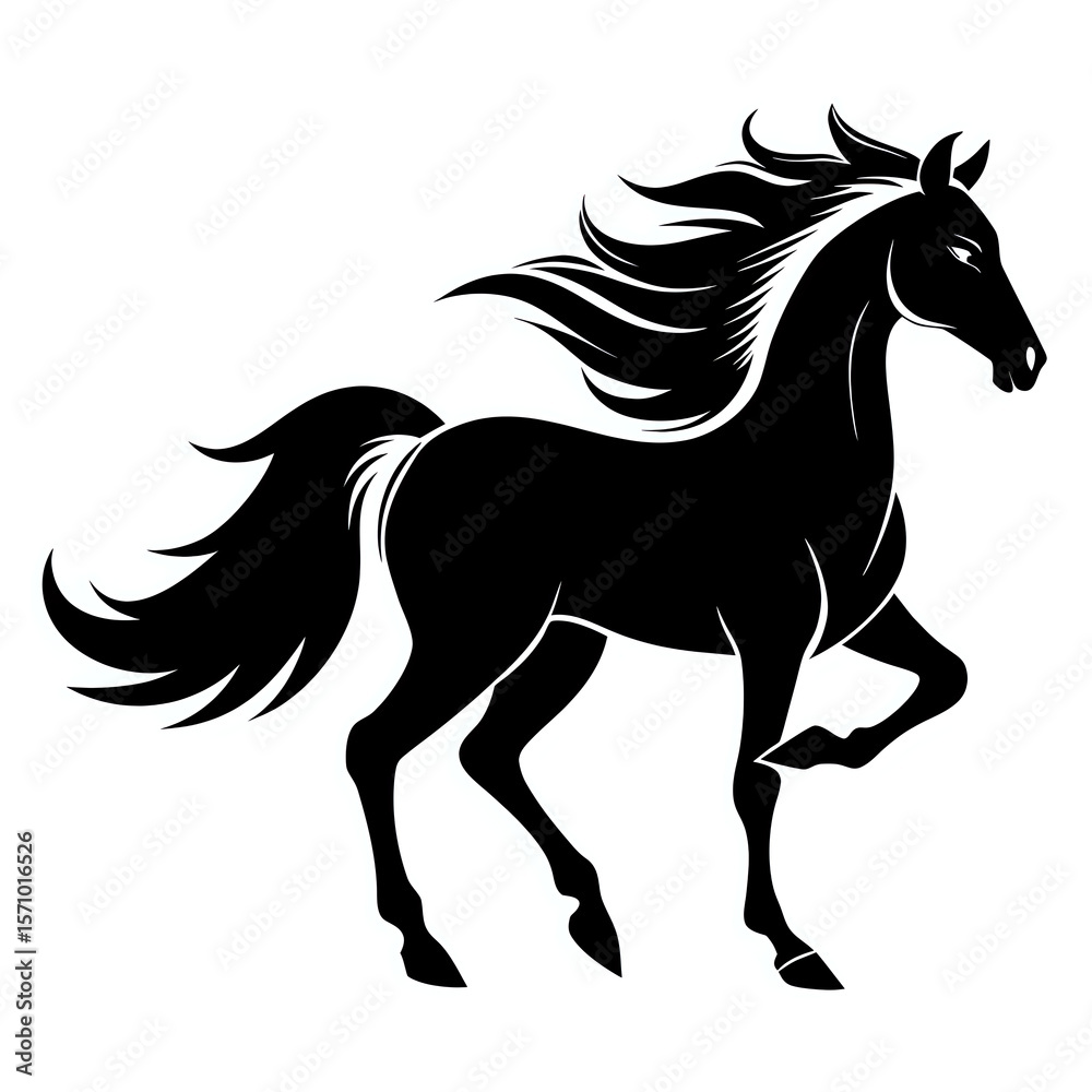 Obraz premium horse vector illustration ,white background