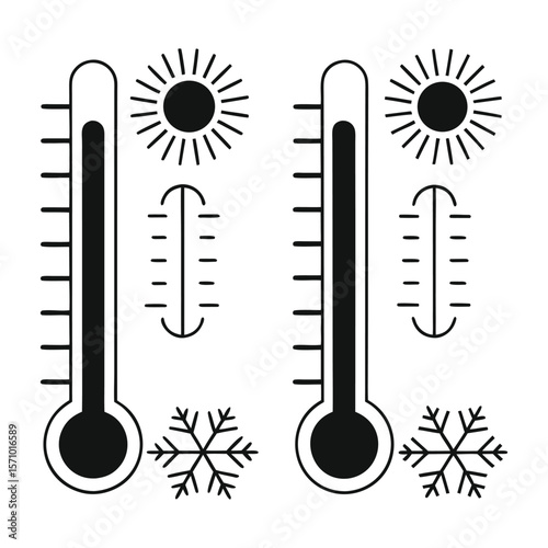Temperature Range From Hot to Cold.