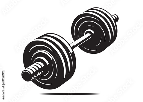 barbell logo silhouette vector, barbell logo icon vector, dumbbell black silhouette vector logo illustration, weightlifting equipment silhouette vector logo, barbell logo silhouettes vector