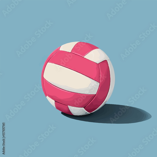 volleyball isolated in White Background, volleyball vector, Flat lay vector illustration