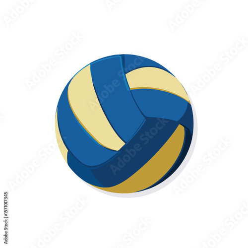 volleyball isolated in White Background, volleyball vector, Flat lay vector illustration