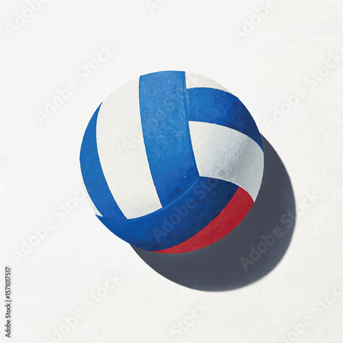 volleyball isolated in White Background, volleyball vector, Flat lay vector illustration