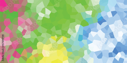 Abstract geometric mosaic background design displaying a vibrant colorful blend of various shades in a unique artistic style
