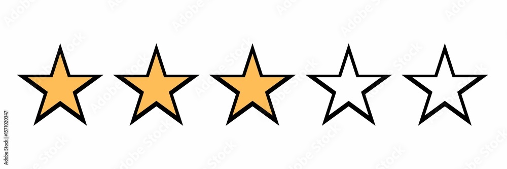 Obraz premium Customer review stars,one star,two stard,three stars,four stars,five stars, cutomer reviews sign,user experience best customer feedback,rating service, good client satisfaction,client satisfaction