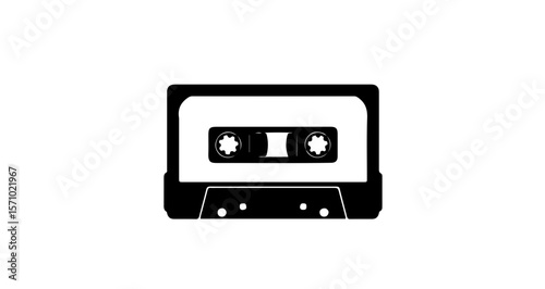 Retro audio cassette tape vector illustration for music lovers and vintage technology enthusiasts design 1980s