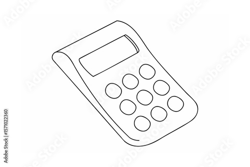 Calculator device with numeric keypad and display electronic
