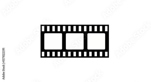Film strip vector illustration for cinema movie and photography concept template design with editable frames