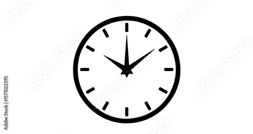 Clock time icon vector illustration showing hours minutes and seconds for graphic design and time management 10 09 am