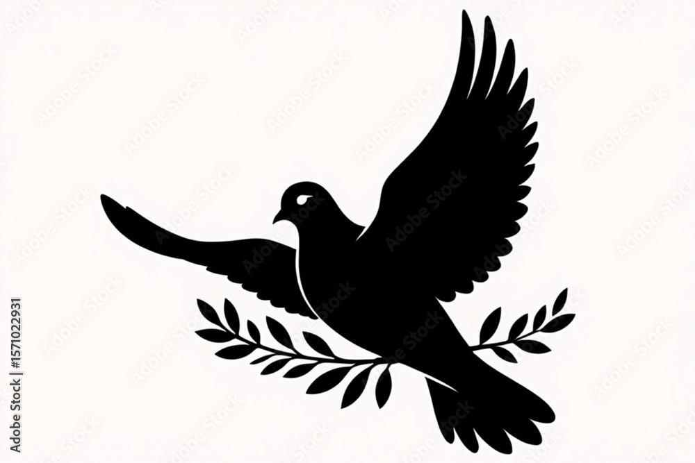 Fototapeta premium vector illustration of a dove