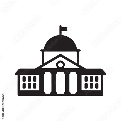 City hall icon Design Illustrations. editable web icon.simple vector icon on white background