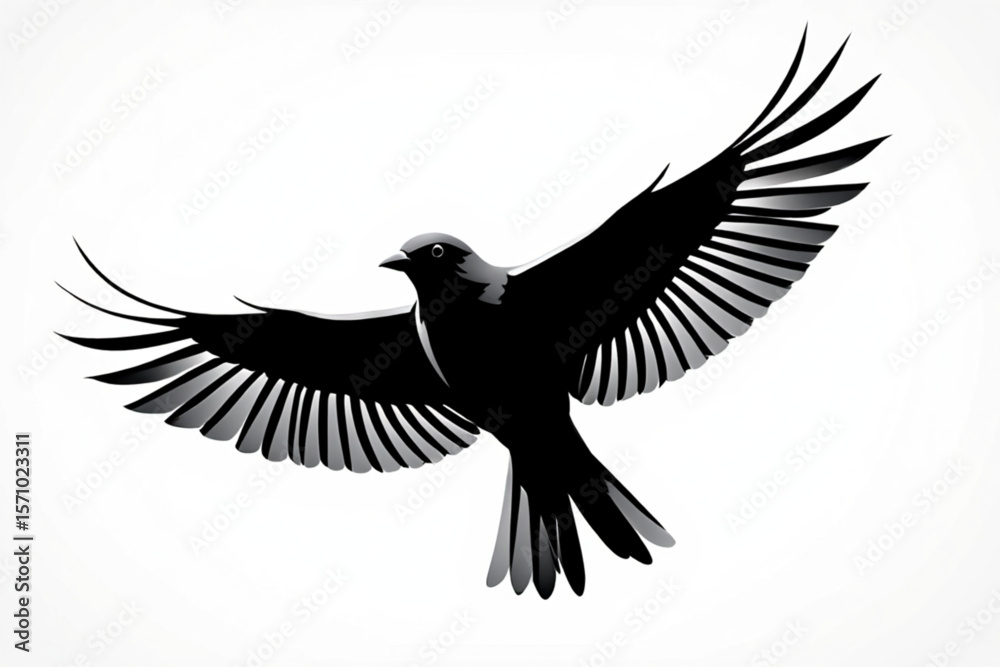 Obraz premium Eagle silhouette vector