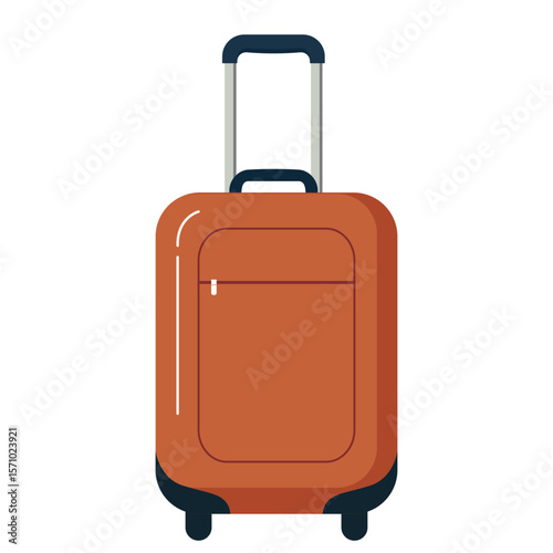 Flat vector of travel suitcase for adventure content, travel, vacation and tourism design