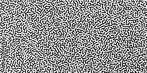 Abstract truing organic wallpaper Turing reaction diffusion monochrome seamless pattern with chaotic motion. Turing reaction diffusion monochrome seamless pattern with chaotic motion.