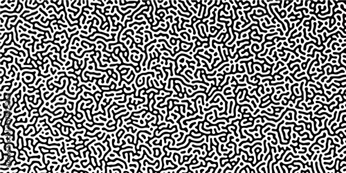 Abstract truing organic wallpaper Turing reaction diffusion monochrome seamless pattern with chaotic motion. Turing reaction diffusion monochrome seamless pattern with chaotic motion.
