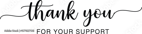 Thank you for your support with a light blue heart illustration
