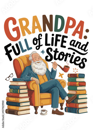 Typography T-Shirt Design On Happy Grandparents Day Quote