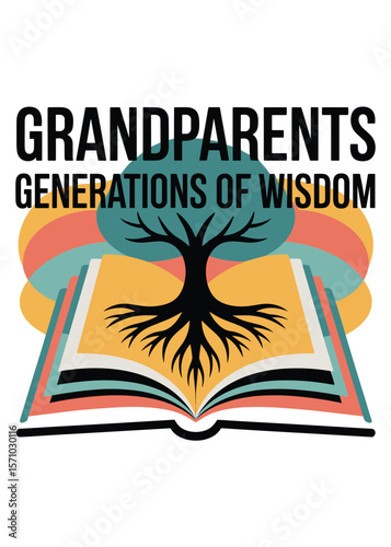 Typography T-Shirt Design On Happy Grandparents Day Quote