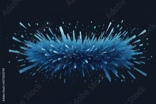 blue glitter sparkle party celebration explosion PNG transparent background isolated graphic resource cutout