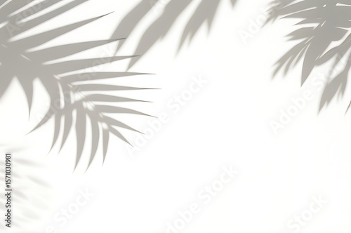bamboo leaves background. shadow overlay effects of realistic abstract natural tree leaves and window shadow on white wall background,Summer sunlight and shadow overlay effect,shadow for photo interio