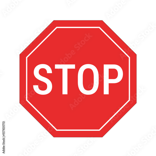 Free Download STOP Octagon Road Sign – Red Warning Symbol Ready to Print Vector - GFXLoad