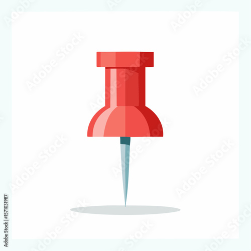 A vibrant pushpin graphic in red tones provides a clear and concise symbol for location, memory, or reminder applications.