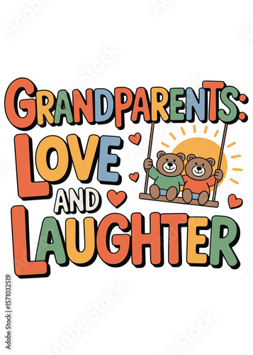 Minimalist Happy Grandparents Day Quote Typography T-Shirt Design