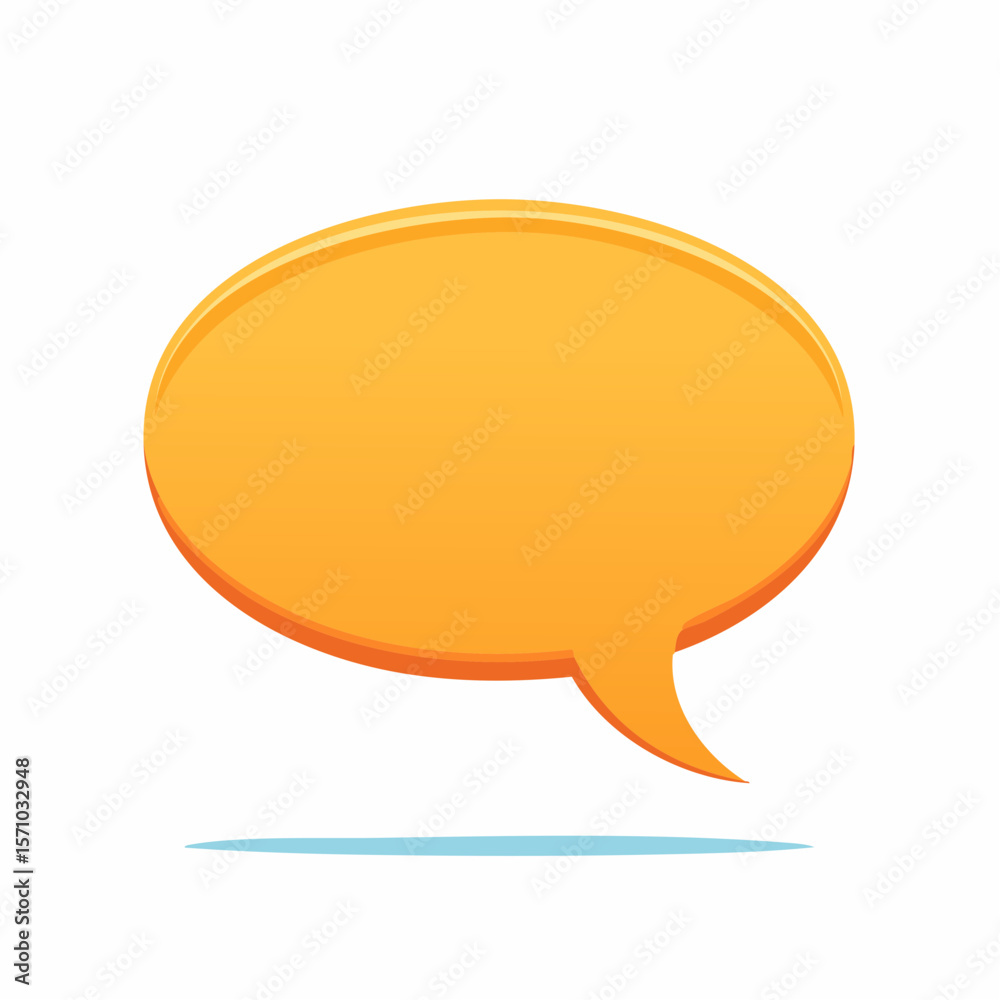 An orange speech bubble with a simple design, perfect for communication, messaging apps, or social media templates. An orange speech bubble with a simple design, perfect for communication, messaging apps, or social media templates.