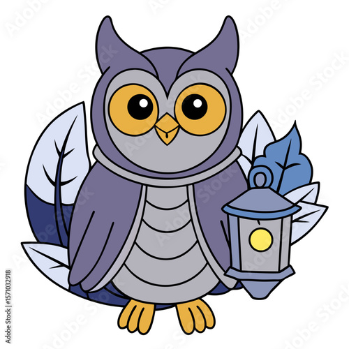 owl with a book