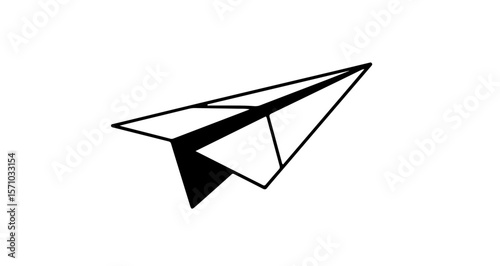 Paper airplane vector illustration for diy projects and graphic design needs hand drawn paper plane origami style design