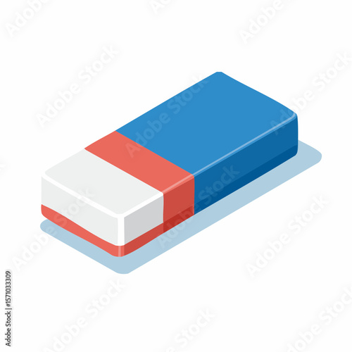 A simple eraser graphic, a versatile element ideal for educational themes, stationery designs, or back-to-school promotional materials.