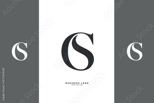 SET of CS, SC, C, S, Abstract Letters Logo Monogram
