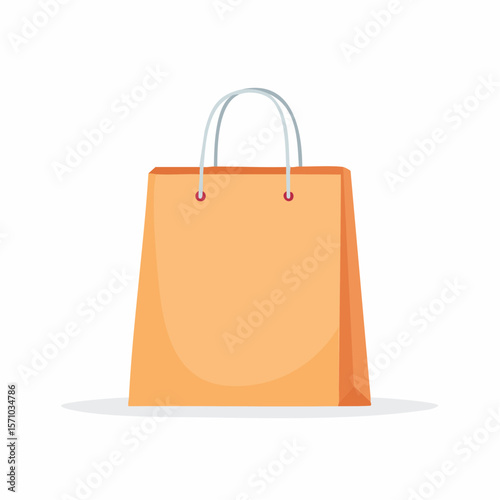 An appealing graphic of a shopping bag, ideal for retail design, branding materials, and advertising campaigns with a focus on simplicity.