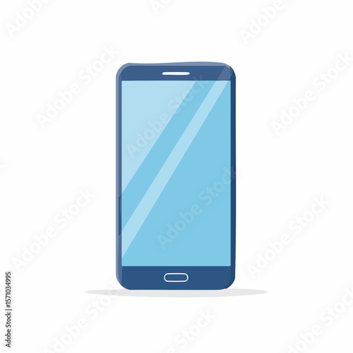 Displaying a modern smartphone graphic with a clean design, perfect for mobile app demos or technology-themed projects and related content.