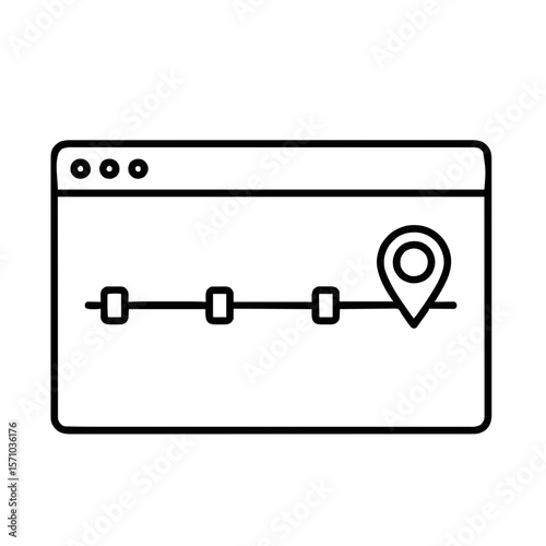 Timeline Editor UI Icon with Playhead and Markers – Suitable for Video Edit, Film Cut, and Post-Production Concept Designs