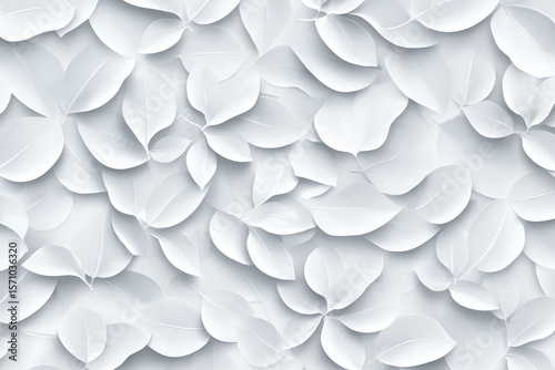 Elegant white leaf pattern seamless design suitable for various backgrounds