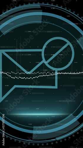 Animation of envelope and scope scanning over data processing